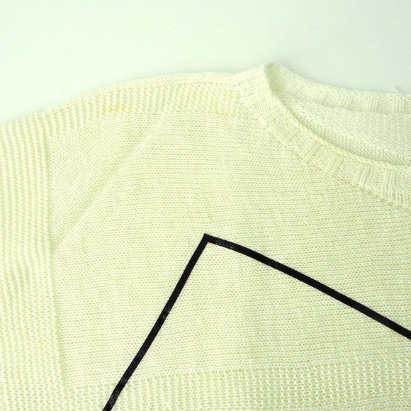 CHANEL 2pc twinset sweater set Ivory Black CC logo 2012 Spring Collection - Picture 12 of 14